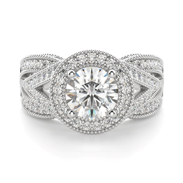 Brilliant Round Cut Vintage Engagement Ring