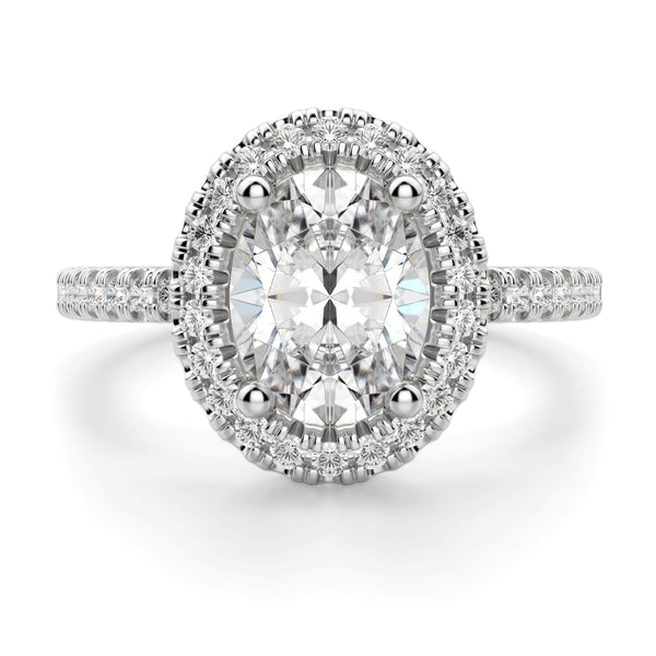 Oval Cut Halo Engagement Ring
