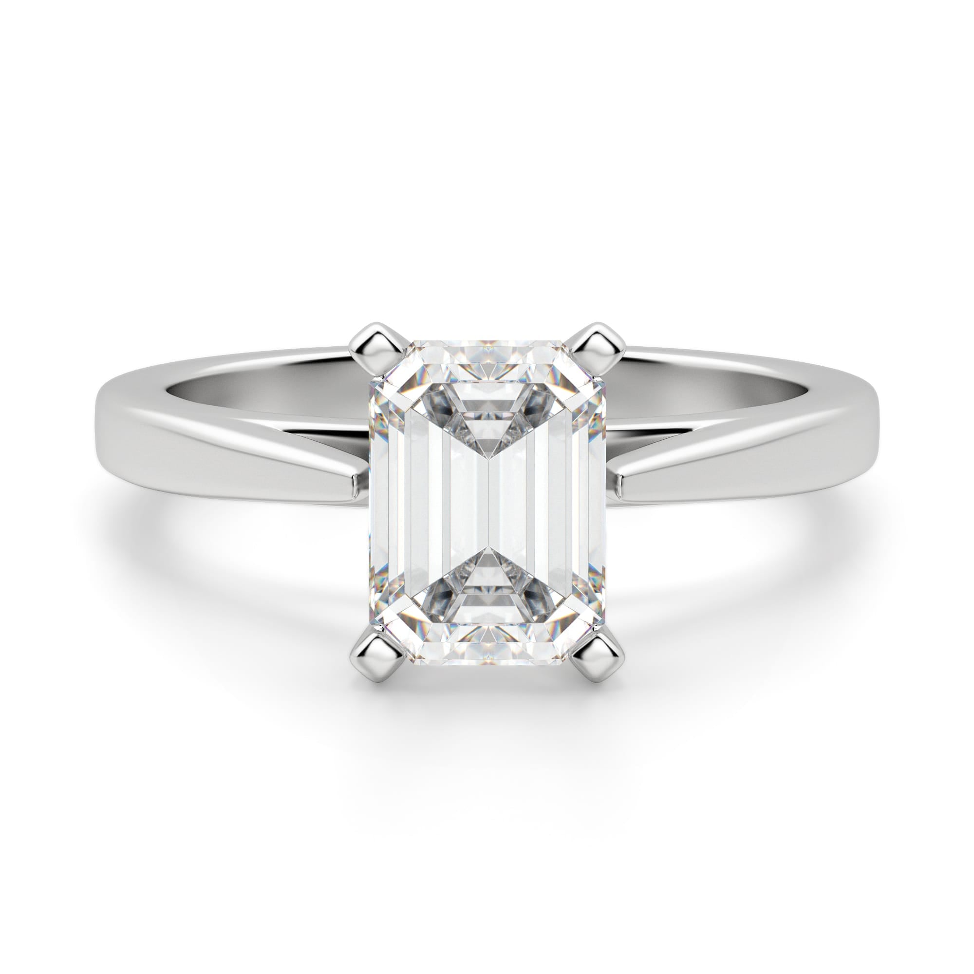 Emerald Cut Solitaire Engagement Ring