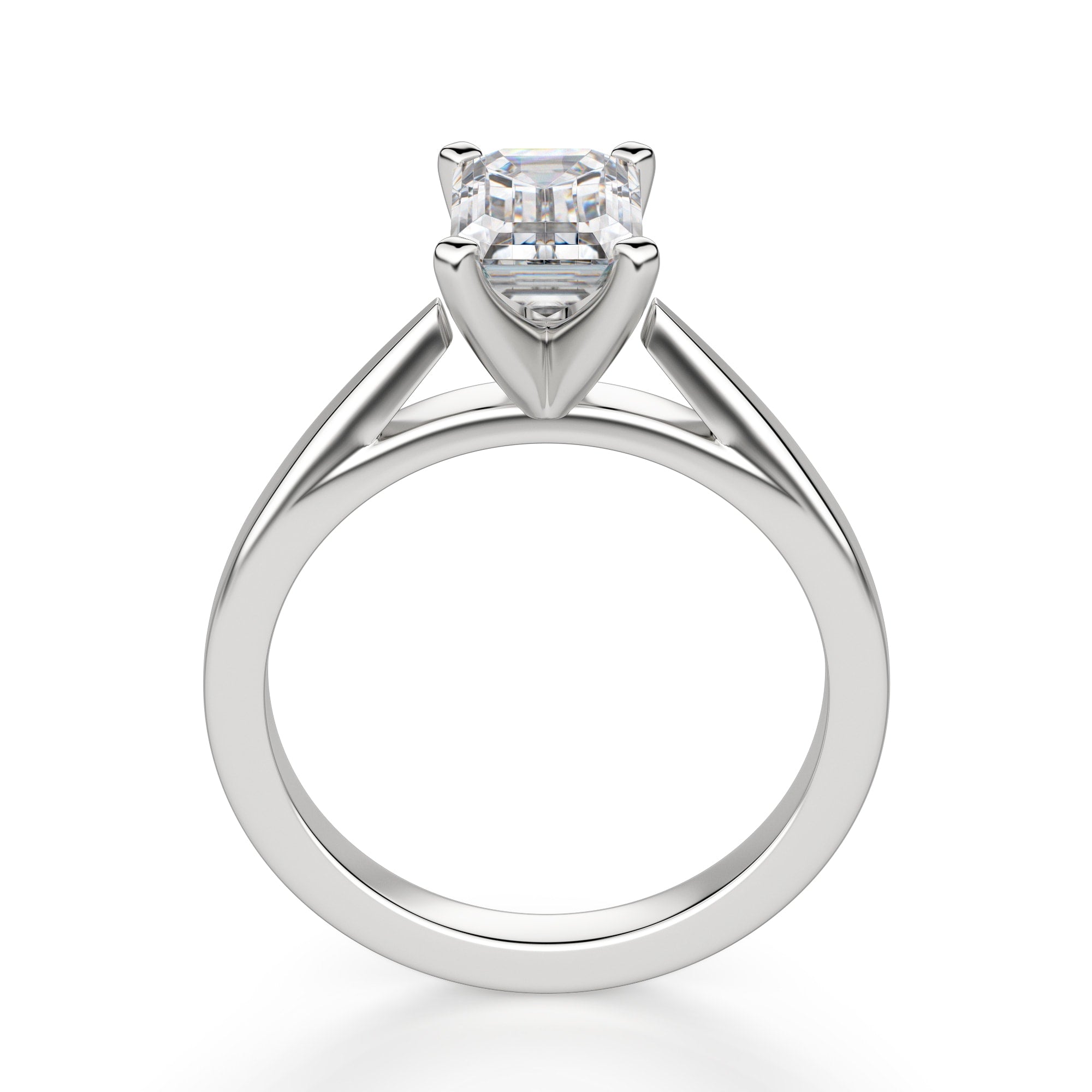 Emerald Cut Solitaire Engagement Ring