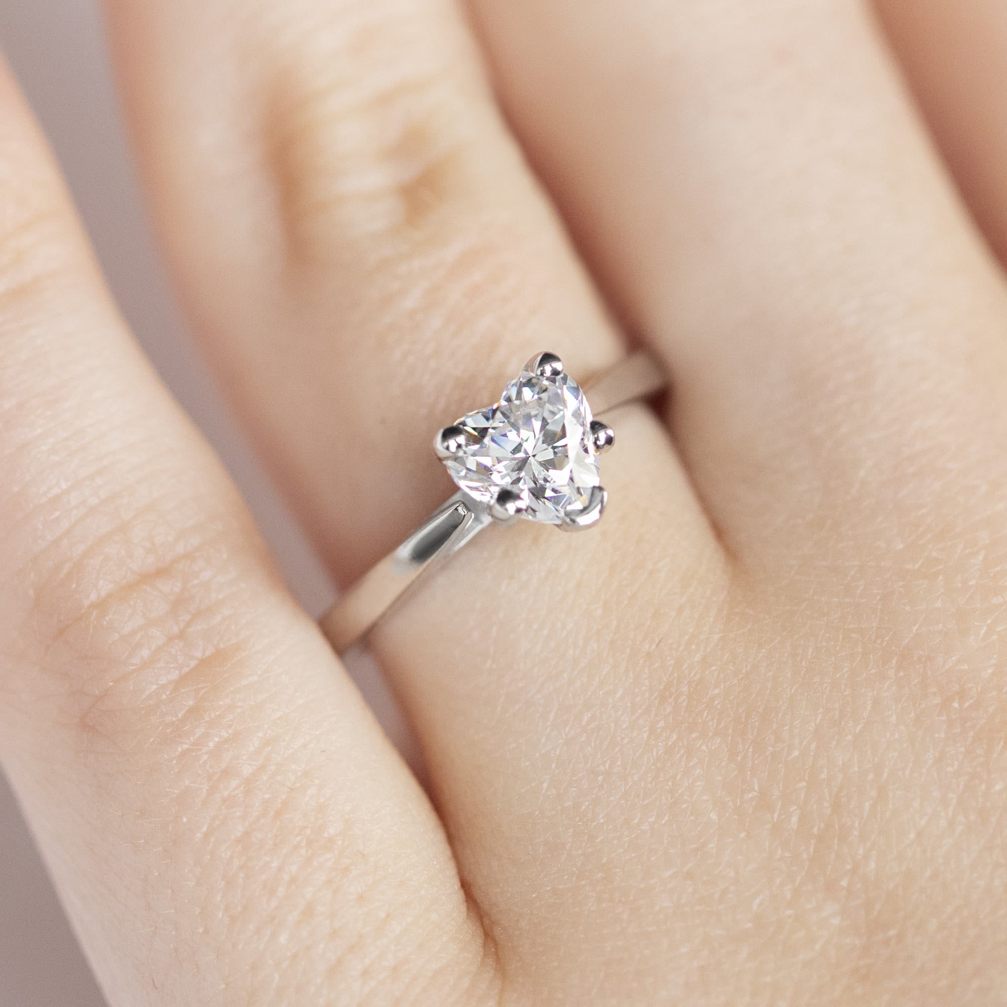 Heart Cut Solitaire Engagement Ring