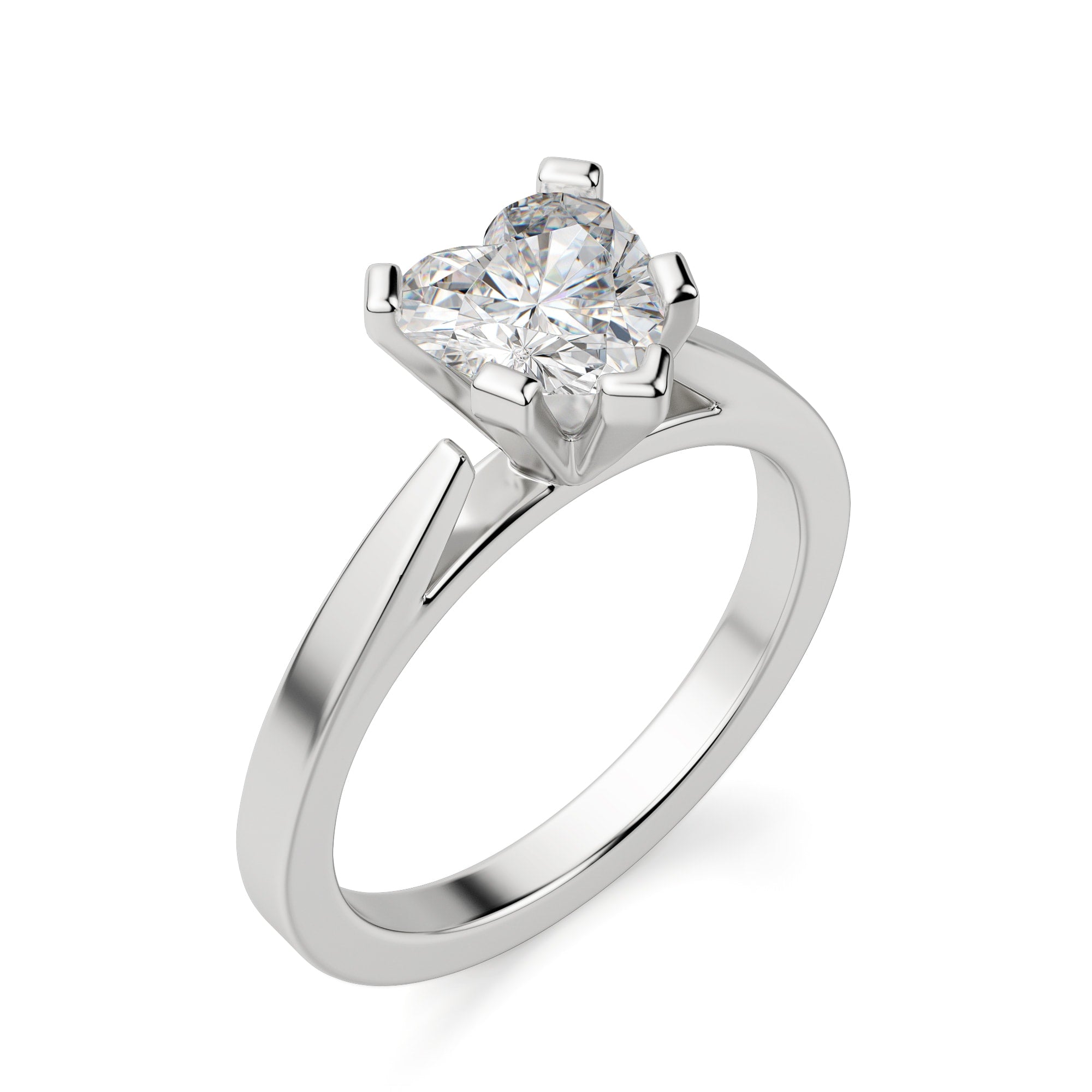 Heart Cut Solitaire Engagement Ring