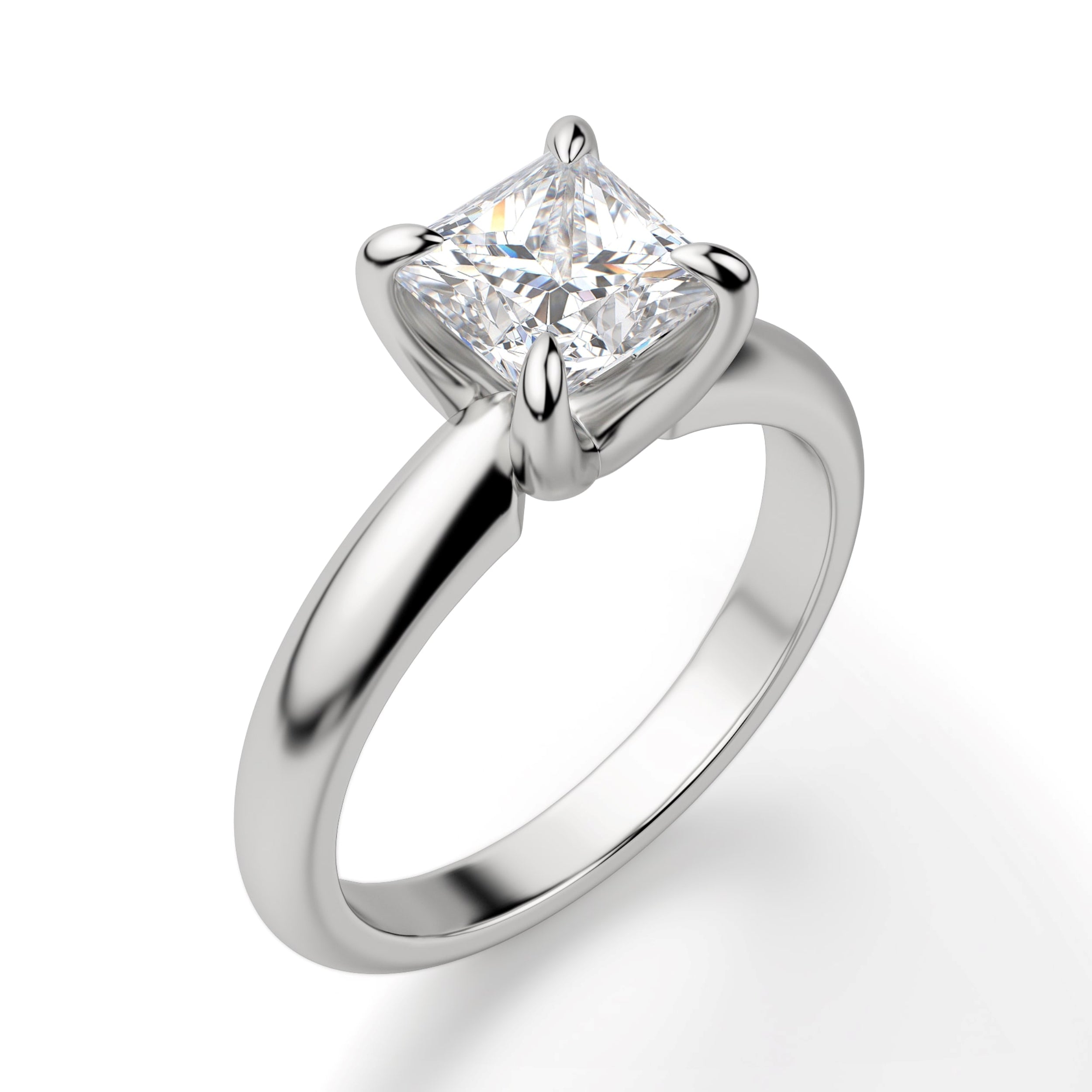 Classic Princess Cut Solitaire Engagement Ring