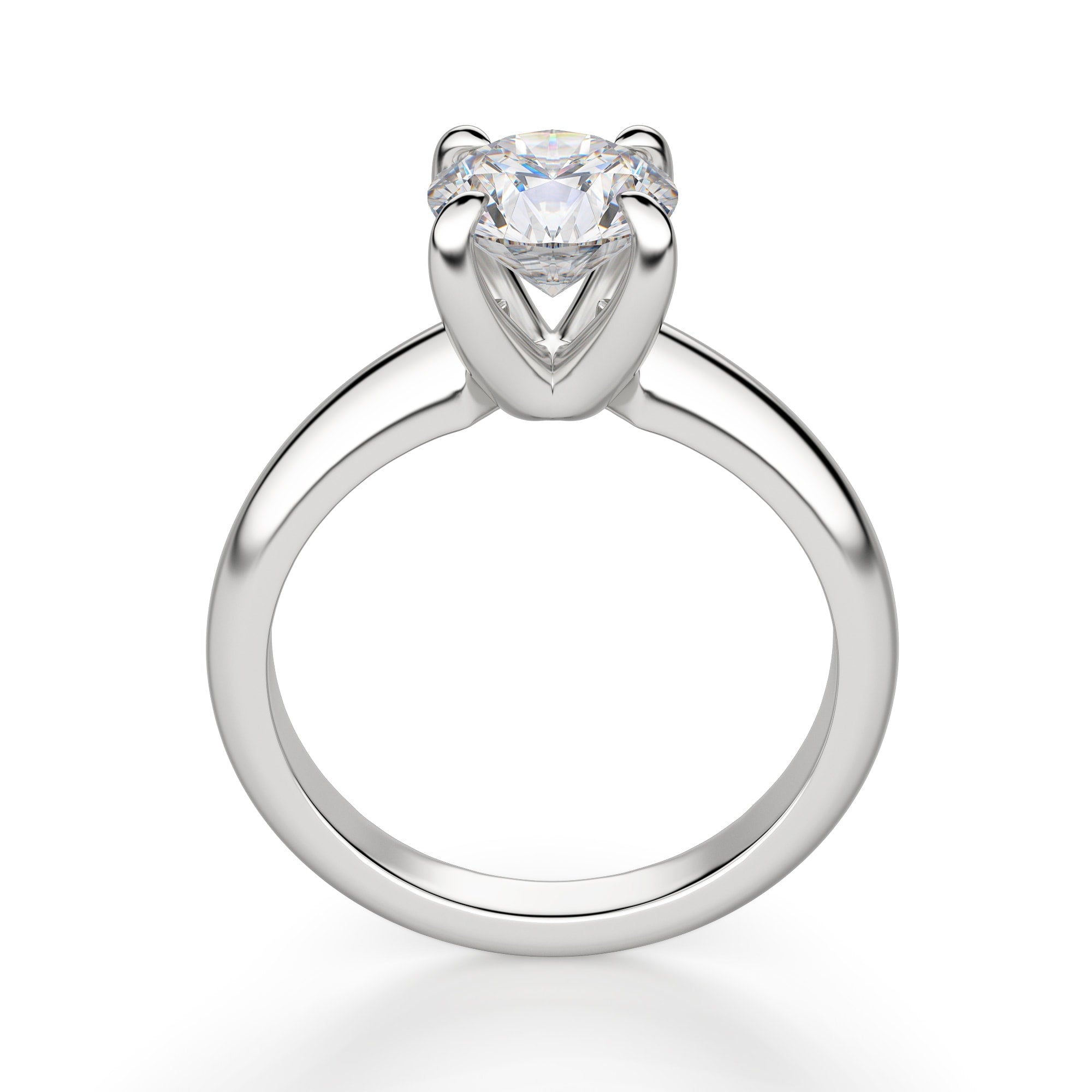 Brilliant Round Cut Claw Prong Solitaire Ring