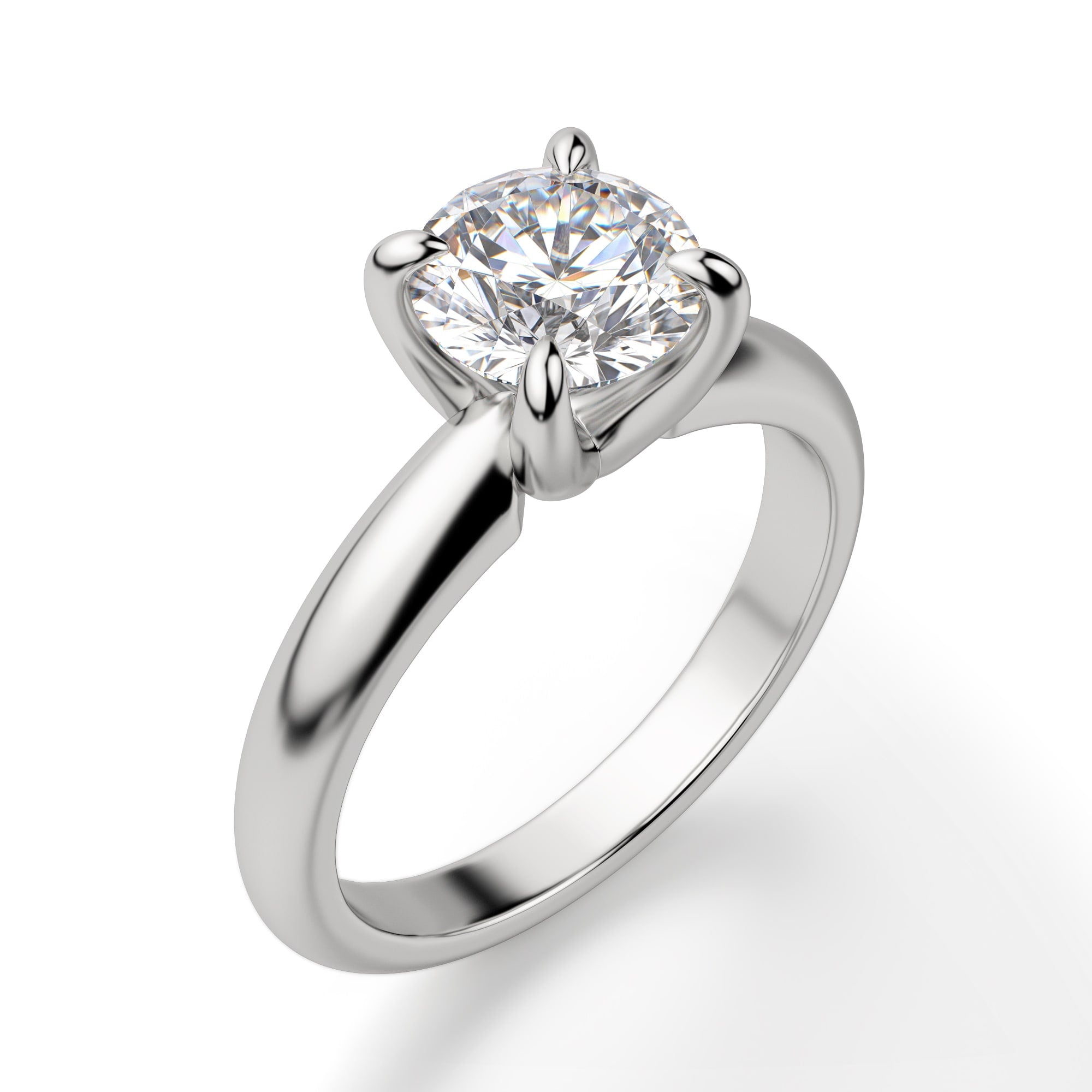 Brilliant Round Cut Claw Prong Solitaire Ring