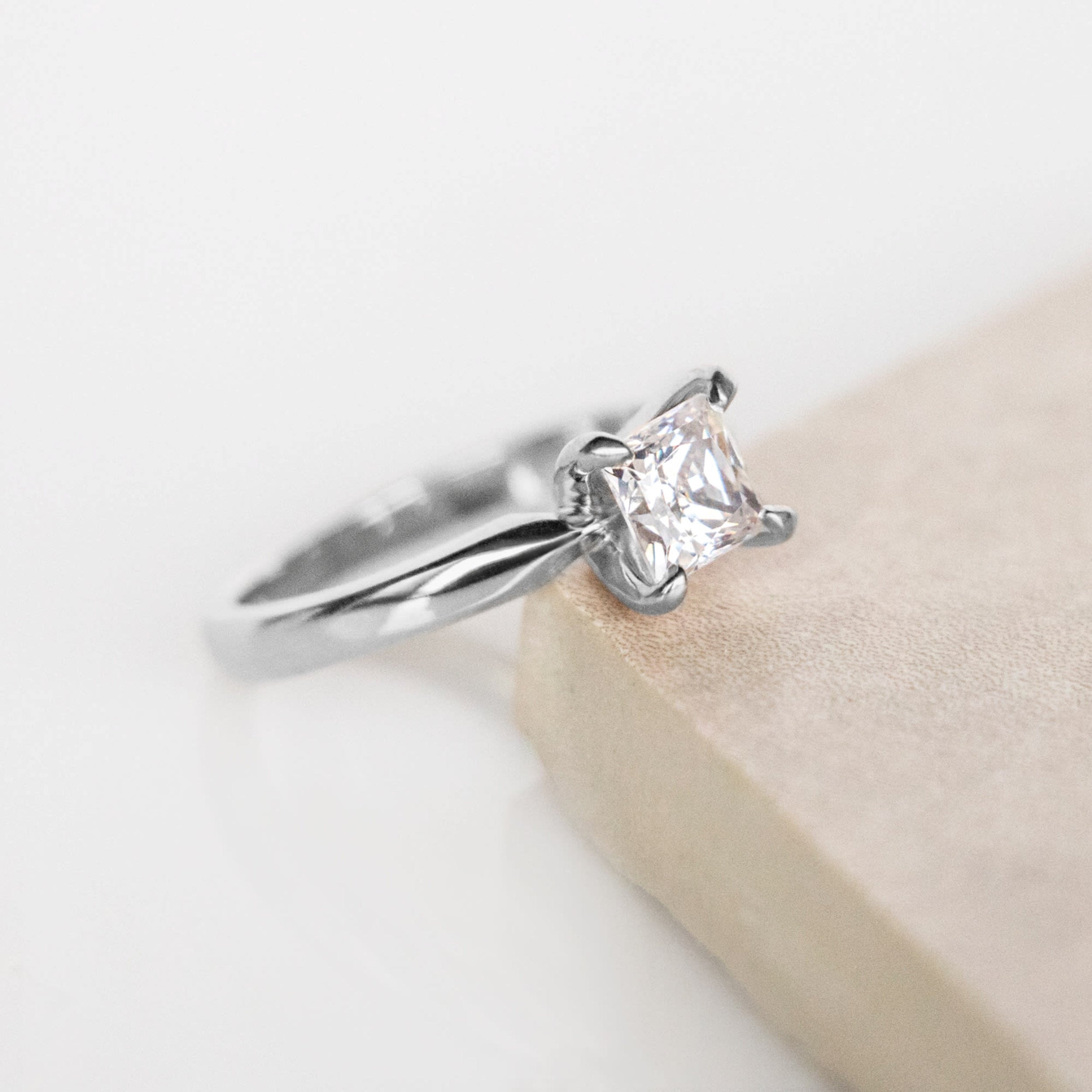 Classic Princess Cut Solitaire Engagement Ring