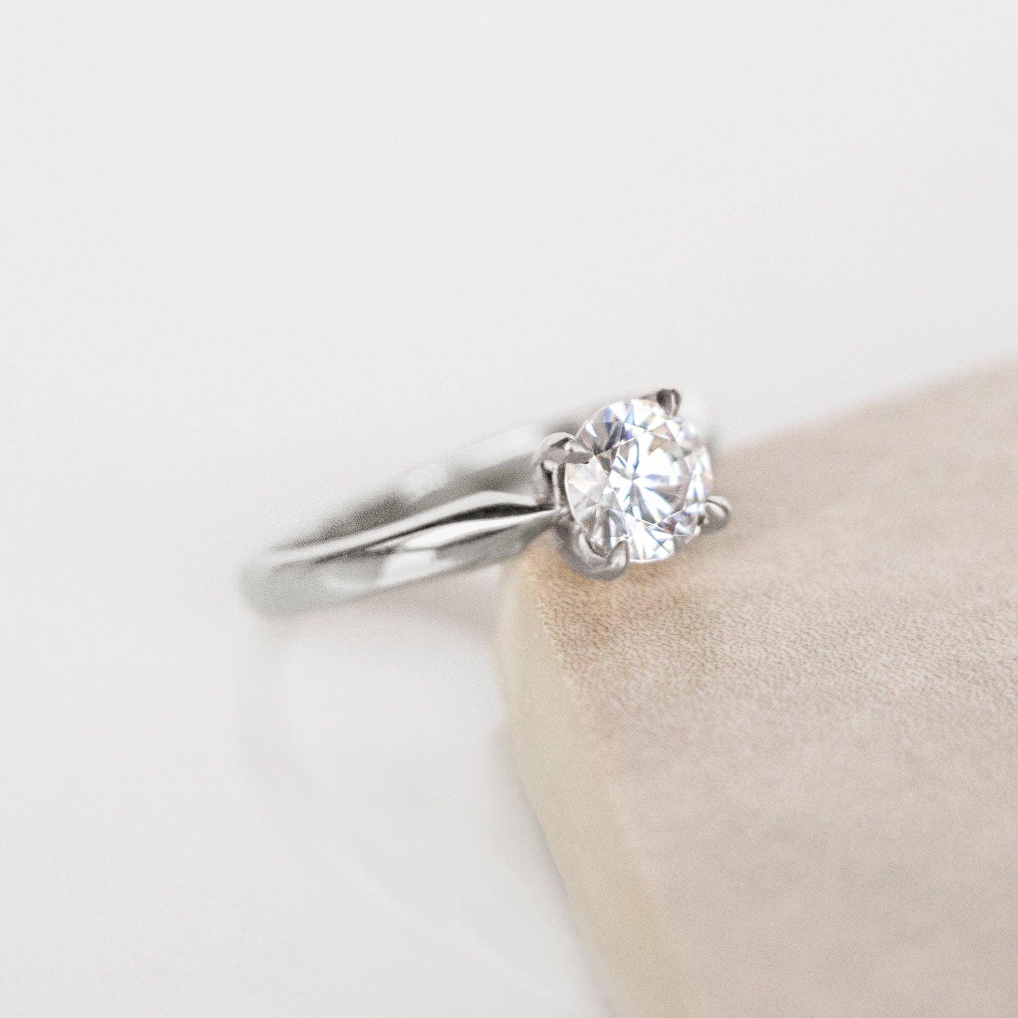 Brilliant Round Cut Claw Prong Solitaire Ring