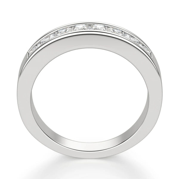 Princess Cut Channel Set Half Eternity Wedding Band