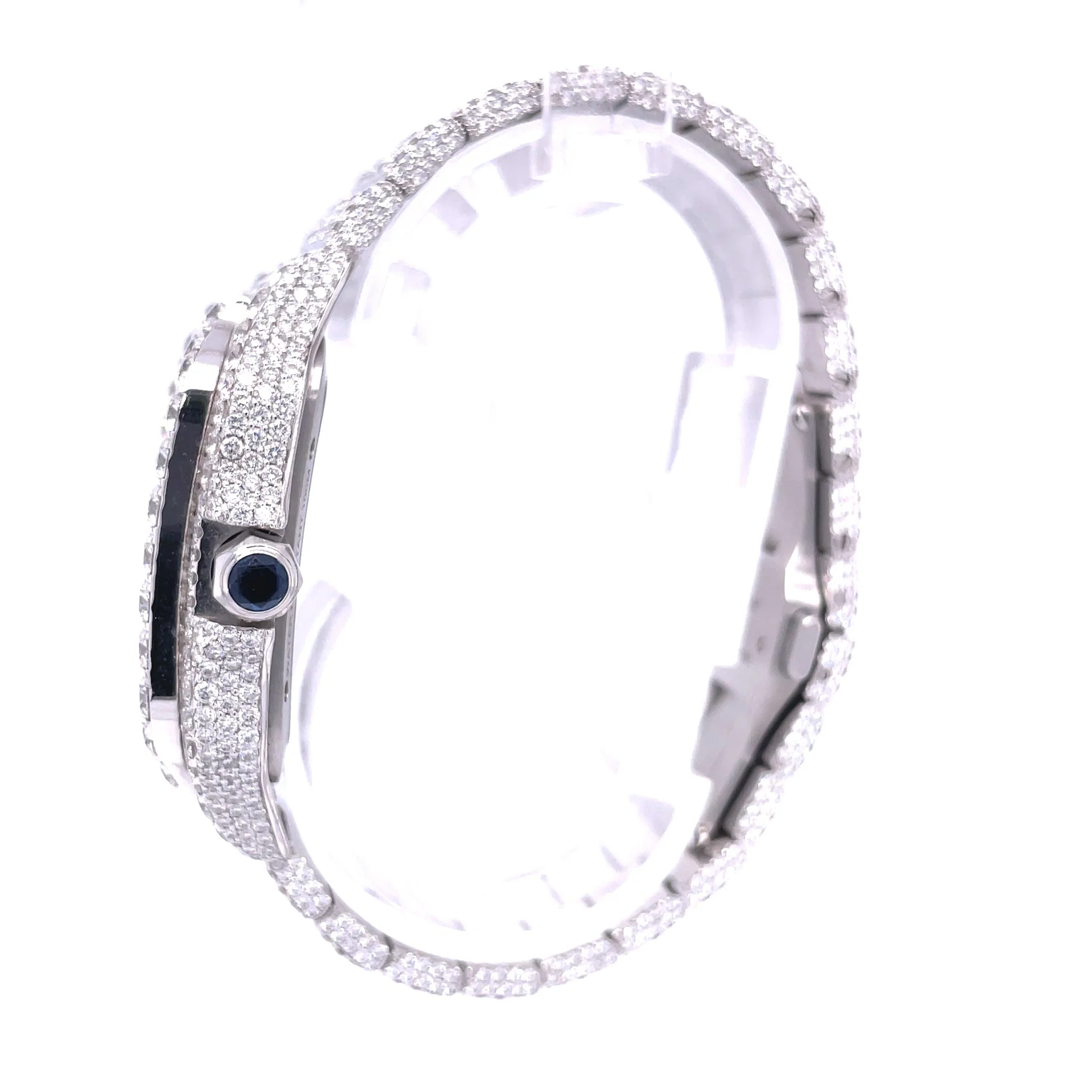 Cartier Skeleton Iced Out Moissanite Diamond Luxury Watch