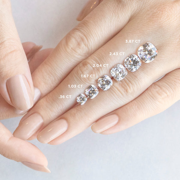 Cushion Cut Pave Set Moissanite Engagement Ring