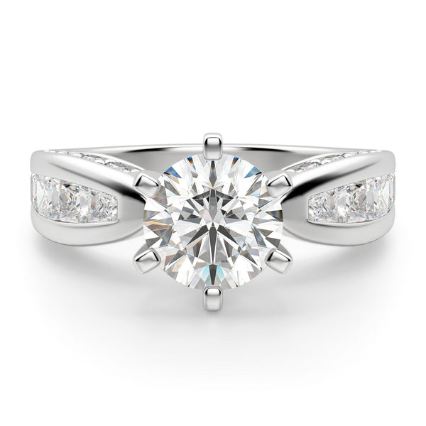 Brilliant Round Cut Lab Grown Diamond Engagement Ring
