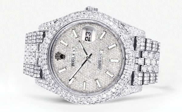 Luxury Fully Moissanite Diamond Hip Hop Style Watches For Men's