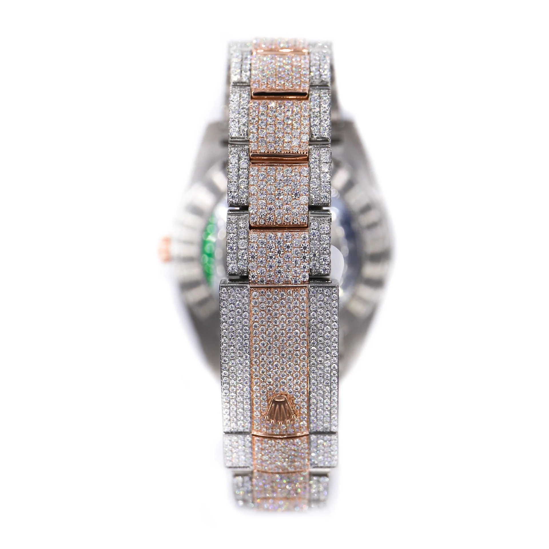 Dual Tone Moissanite Diamond Rolex Hip Hop Luxury Watches