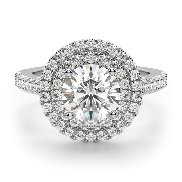 Brilliant Round Cut Double Halo Engagement Ring