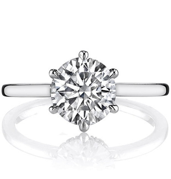 Round Cut Hidden Halo  Lab Grown Diamond  Promise Ring
