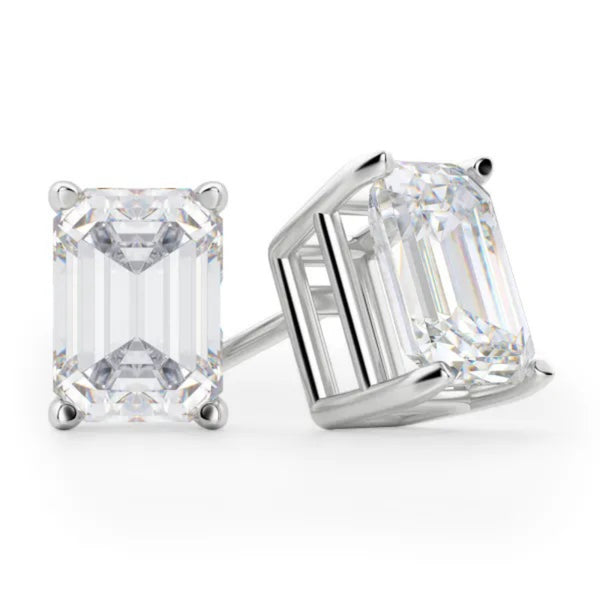 Emerald Moissanite Earrings studs