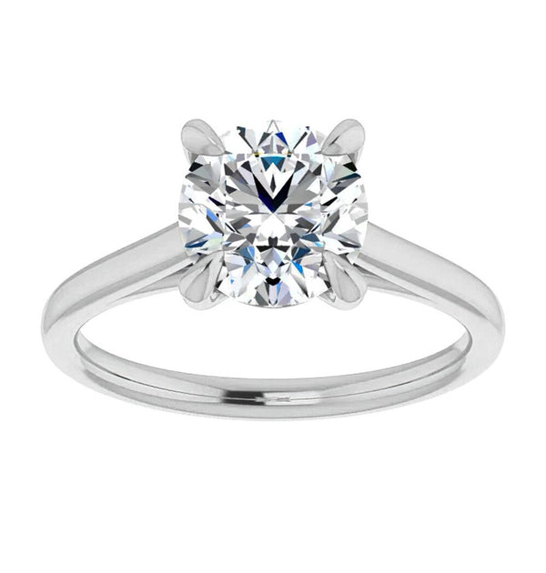Oval Cut VVS1 Moissanite Claw Prong Solitaire Engagement Ring