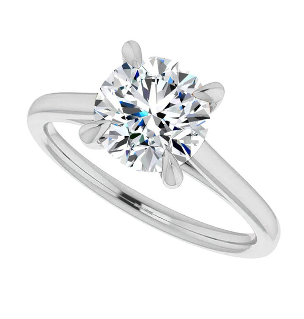 Oval Cut VVS1 Moissanite Claw Prong Solitaire Engagement Ring