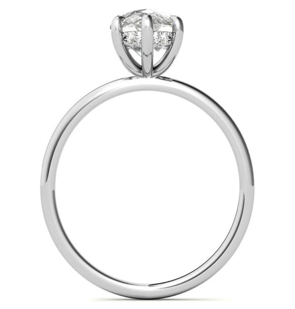 Pear Cut  Lab Grown Diamond Hidden Halo Engagement Ring