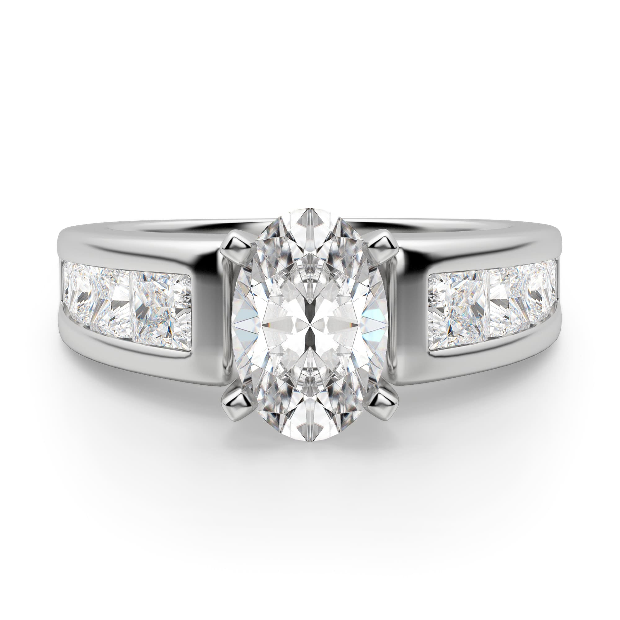 Oval Cut Vintage Moissanite Engagement Ring