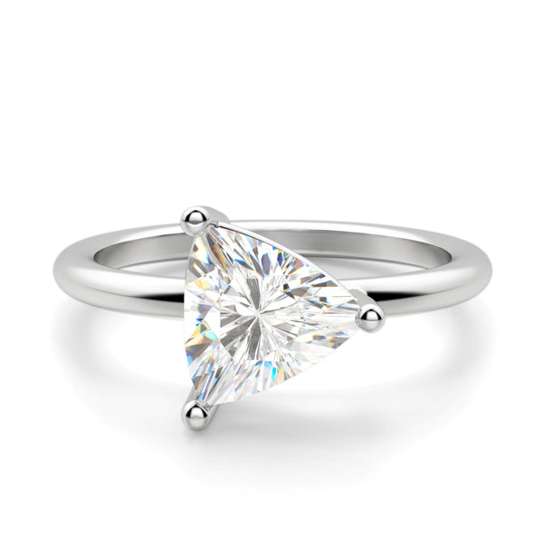Trillion Cut Basket Set Delicated Ring