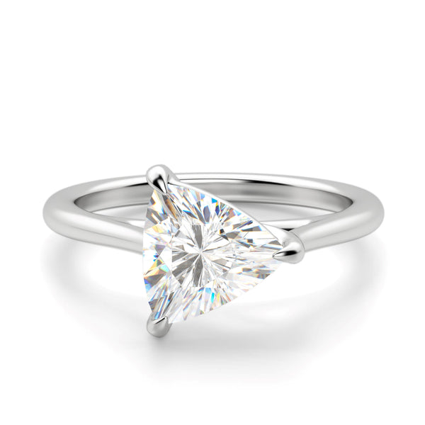 Trillion Cut Solitaire Rings