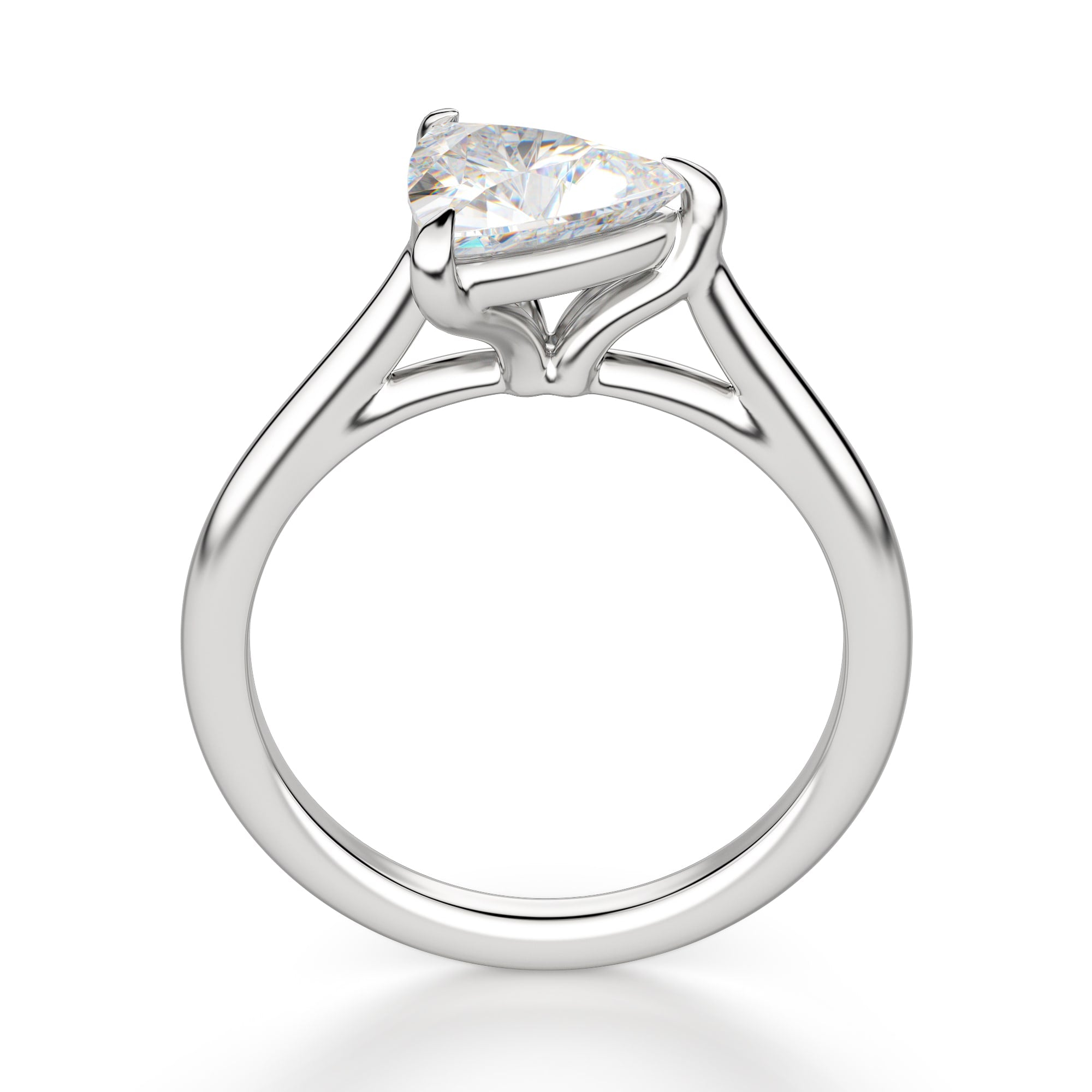 Basket Set Trillion Cut Solitaire Ring