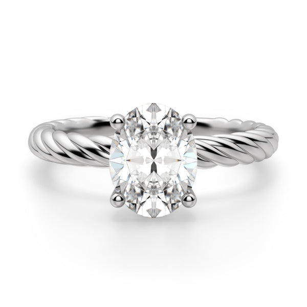 Oval Cut Fiji Moissanite Solitaire Engagement Ring