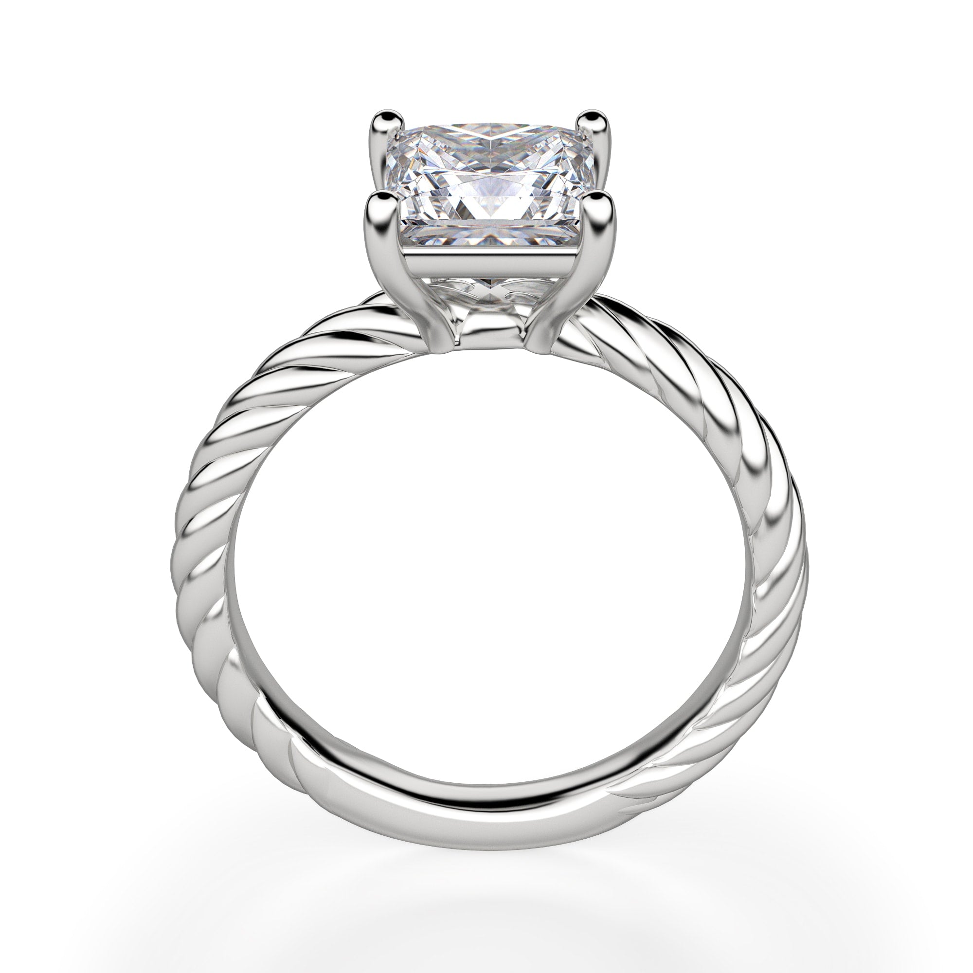 Princess Cut Fiji Solitaire Engagaement Ring