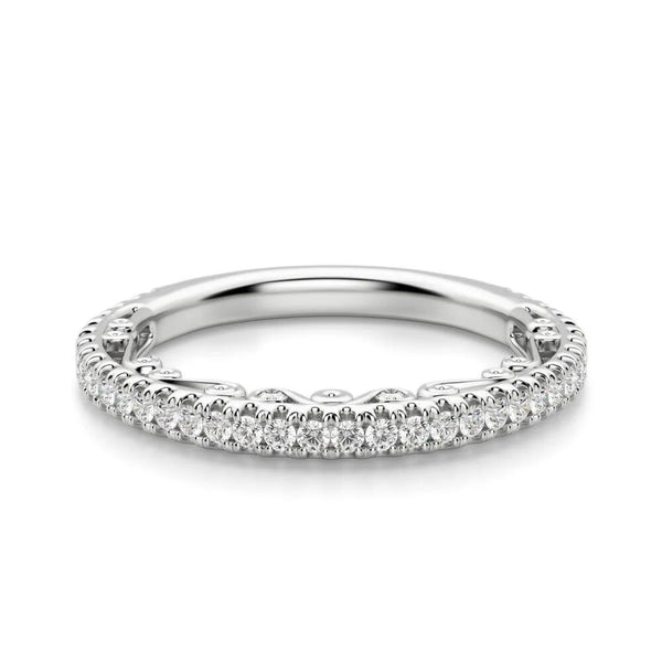Emerald Cut Moissanite Seven Stone Eternity Wedding Band