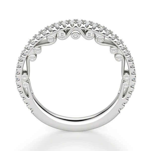 Emerald Cut Moissanite Seven Stone Eternity Wedding Band