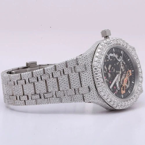 Iced Out AP Skeleton Customized Moissanite Diamond Watch