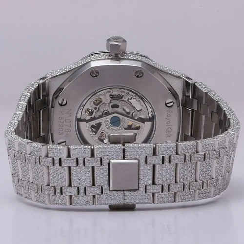 Iced Out AP Skeleton Customized Moissanite Diamond Watch