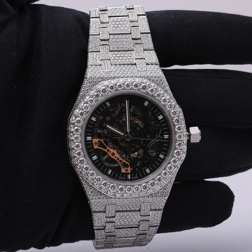 Iced Out AP Skeleton Customized Moissanite Diamond Watch