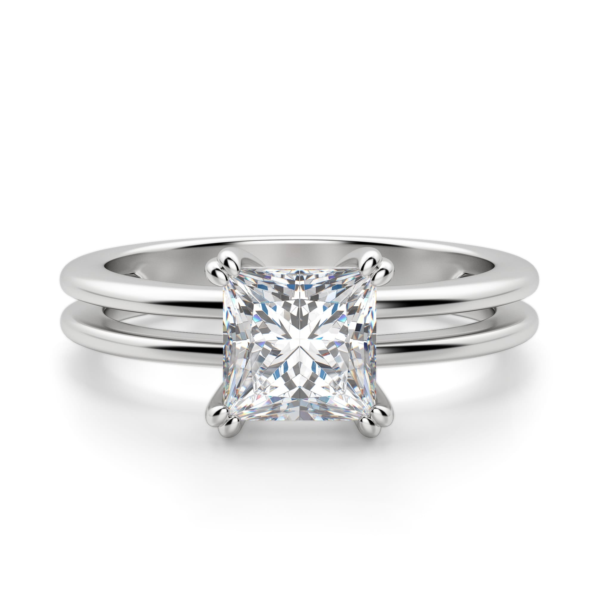 Prong Set Princess Cut Solitaire Promise Ring