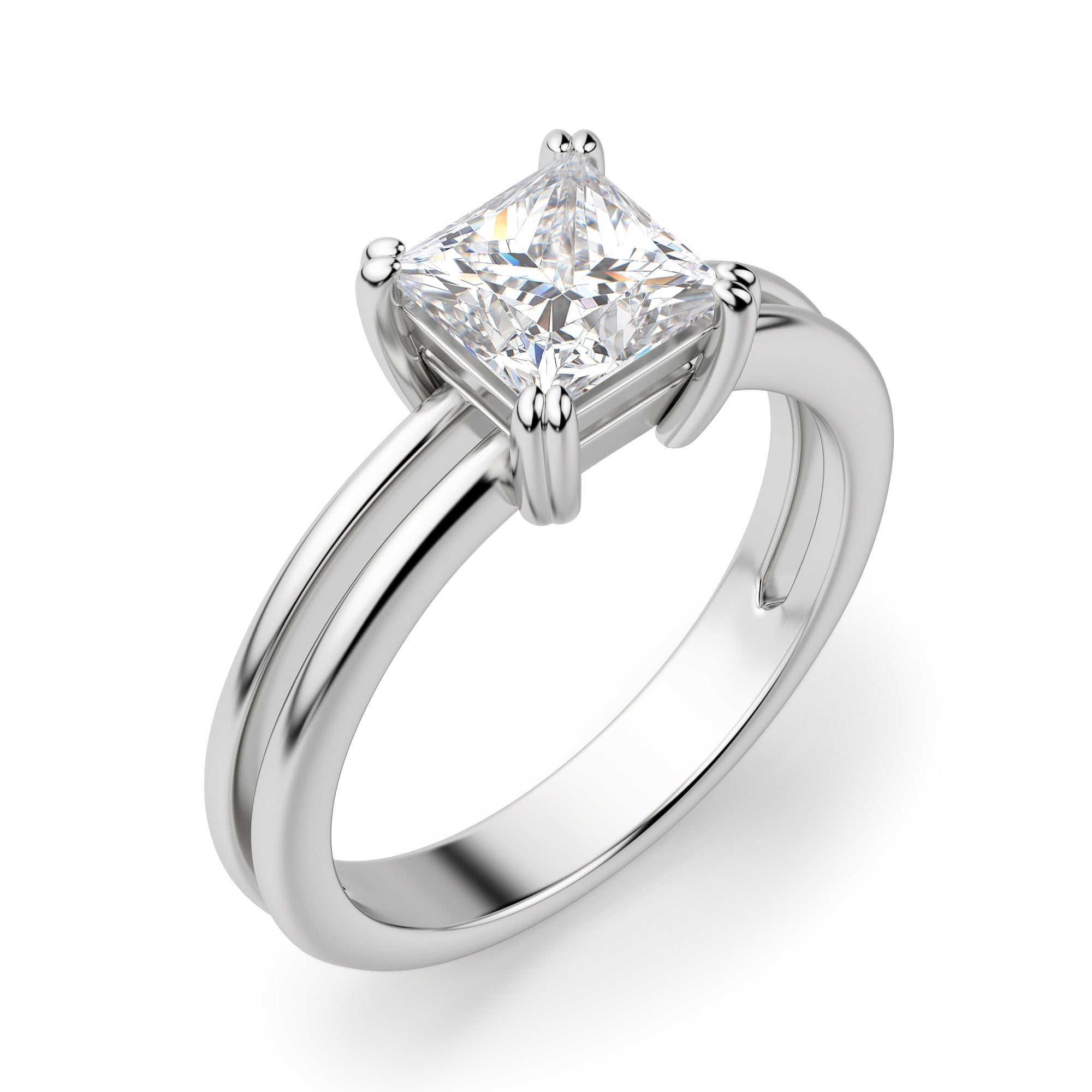 Prong Set Princess Cut Solitaire Promise Ring