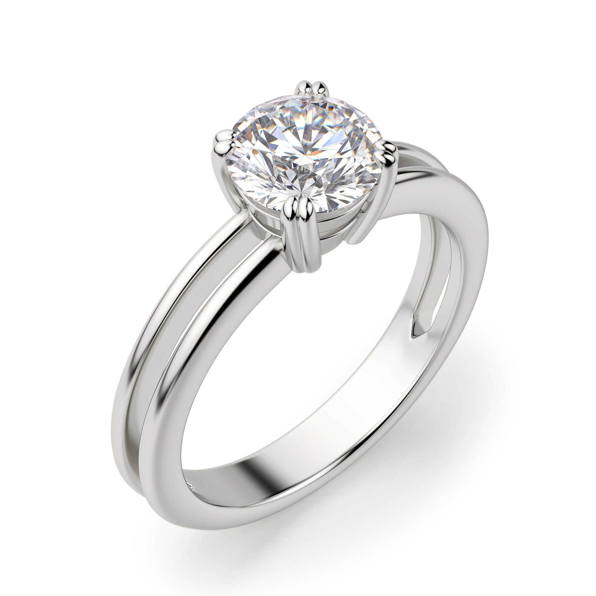 Brilliant Round Cut Solitaire Engagement Ring