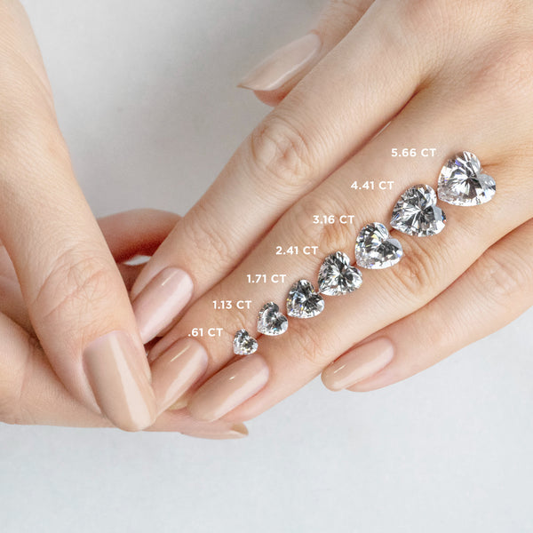 Heart Cut Knife Edge Pave Set Moissanite Diamond Ring