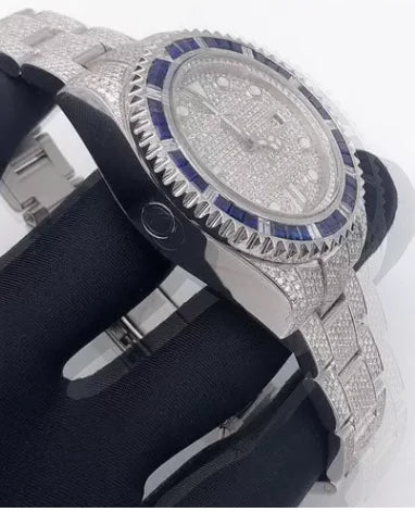 Iced Out Handmade Moissanite Diamond Rolex Luxury Watch