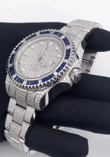 Iced Out Handmade Moissanite Diamond Rolex Luxury Watch