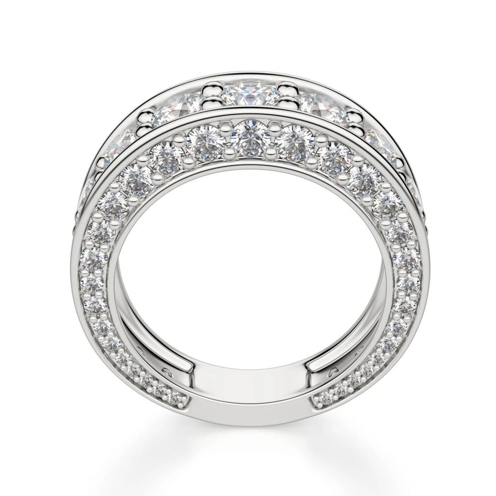VVS1 Moissanite Round Cut Wedding Band For Women