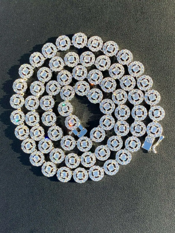 Iced Out Moissanite Chain Necklace Unisex Hip Hop Chain Gift for Her / Him