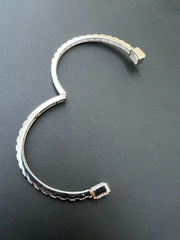 Open Cuff Moissnaite Diamond Bracelet for Women's