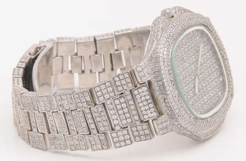 Iced Out Patek Moissanite Diamond Watch Hip Hop Jewelry for Men's