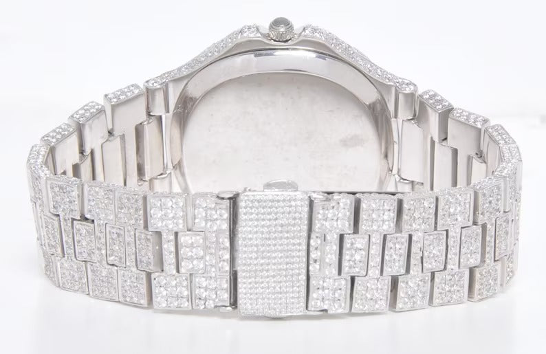 Iced Out Patek Moissanite Diamond Watch Hip Hop Jewelry for Men's