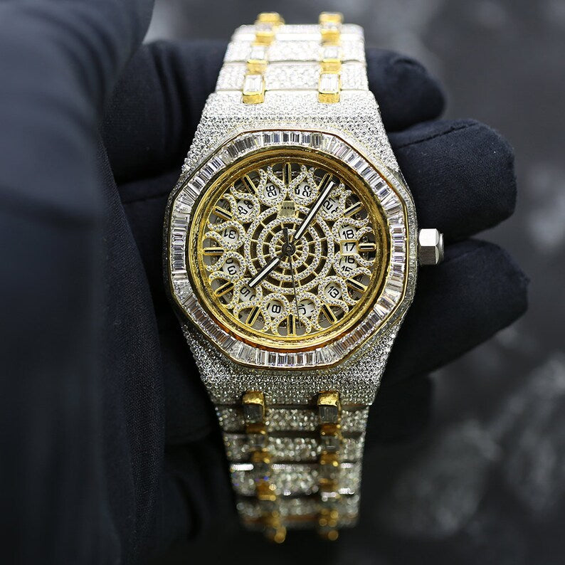 Skeleton AP Iced Out Hip Hop Men's Luxury Watches