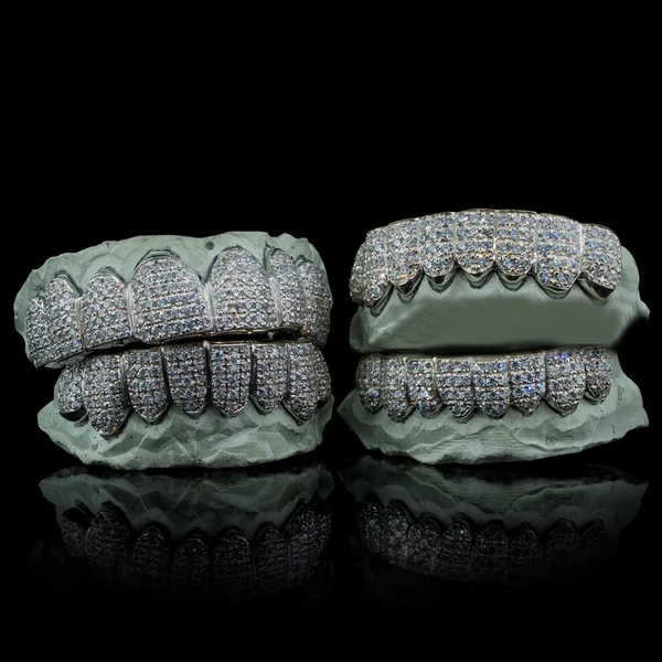 Iced Out Moissanite Diamond Custom Teeth Grillz