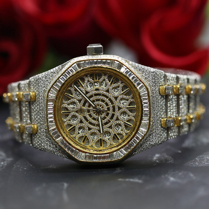 Skeleton AP Iced Out Hip Hop Men's Luxury Watches