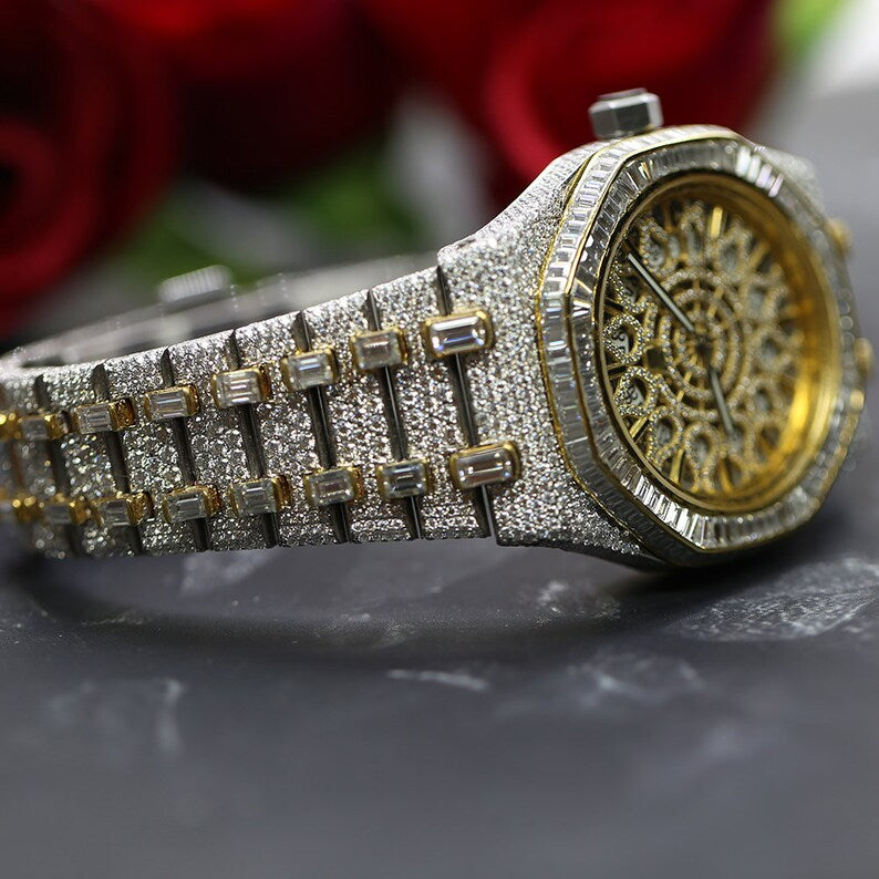 Skeleton AP Iced Out Hip Hop Men's Luxury Watches