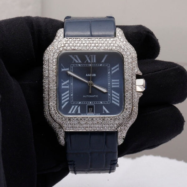 Moissanite Diamond Cartier Lather Belt Watches